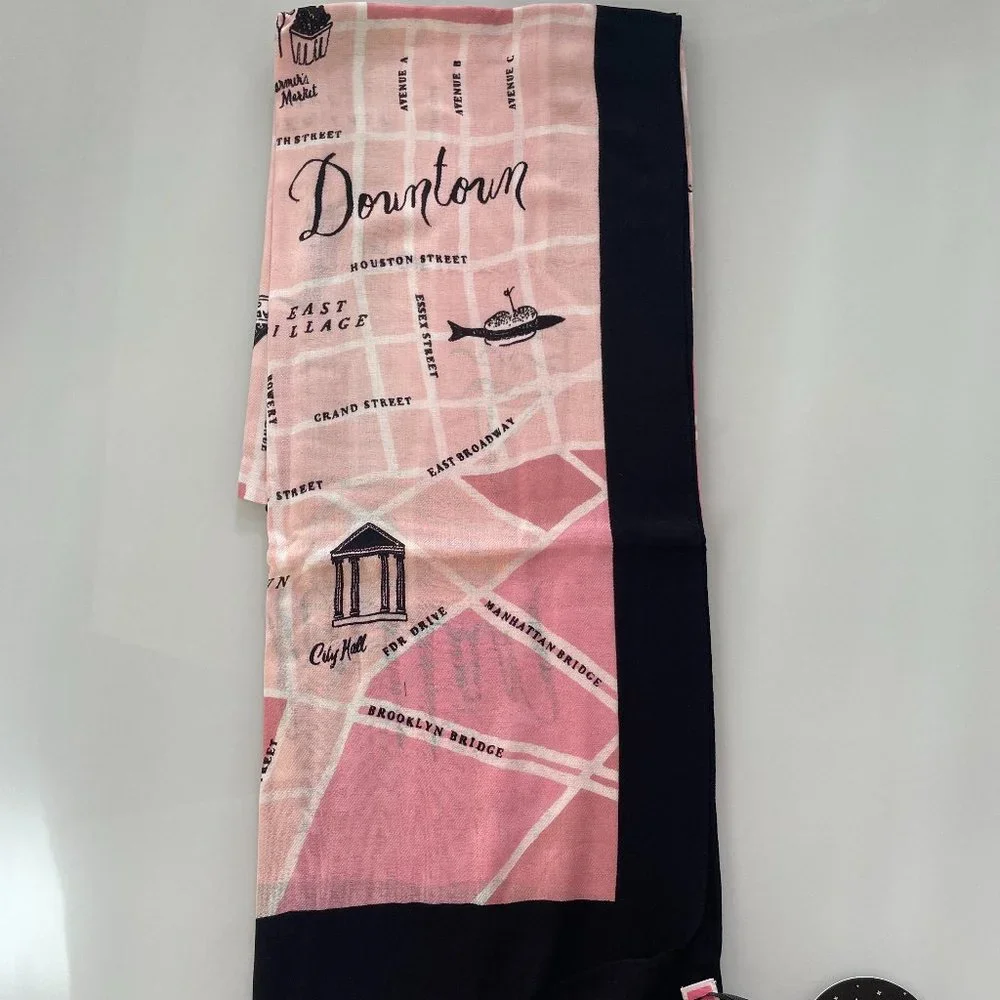Manhattan Map Oblong Scarf from KATE SPADE NEW YORK - Picture 4 of 9